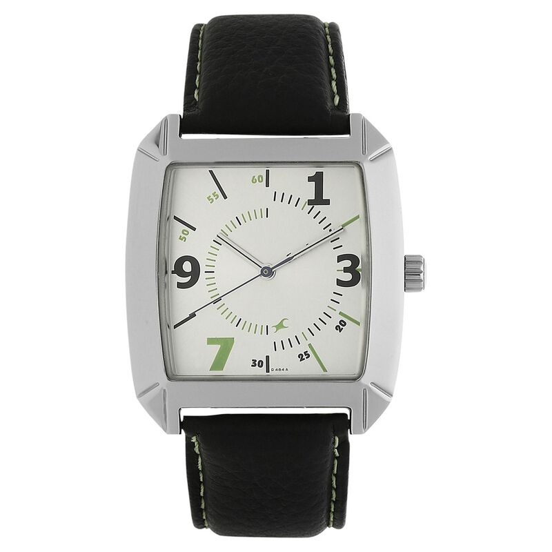 Buy Online Fastrack Quartz Analog Silver Dial Leather Strap Watch for Guys - nk9336sl02 | Titan