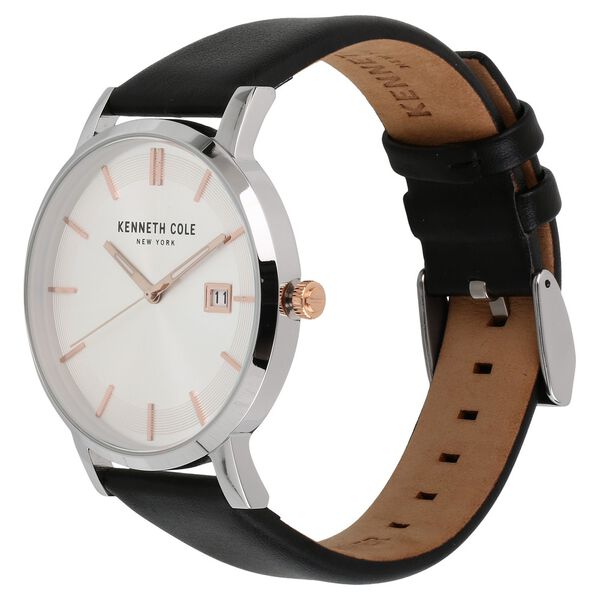 Kenneth Cole Quartz Analog with Date Grey Dial Leather Strap Watch for Men - image number 1