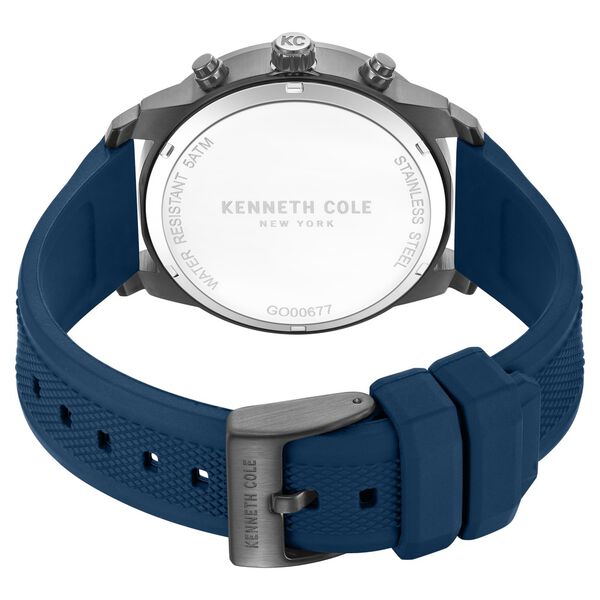 Kenneth Cole Quartz Multifunction Blue Dial Blue Colour Silicone Strap Watch For Men - image number 4