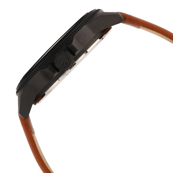 Titan Quartz Analog with Day and Date Black Dial Leather Strap Watch for Men - image number 3