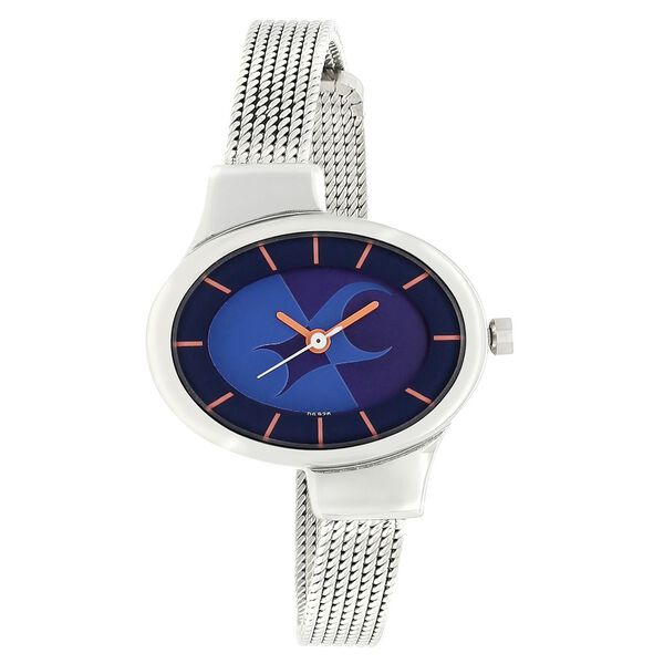 Fastrack Hitlist Quartz Analog Blue Dial Stainless Steel Strap Watch for Girls - image number 1