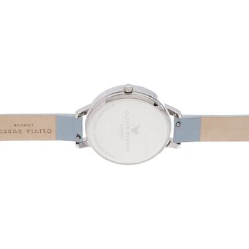 Olivia Burton Quartz Analog White Dial Leather Strap Watch for Women