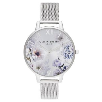 Olivia Burton Quartz Analog Silver Dial Stainless Steel Strap Watch for Women