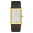 Titan Quartz Analog Silver Dial Leather Strap Watch for Men - image number 0