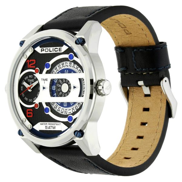 Police Orologio Uomo PL14835JSB.02 – Cassa 51 Mm In Acciaio Nero, Cinturino In Pelle Marrone, Quadrante Multifunzione - 2