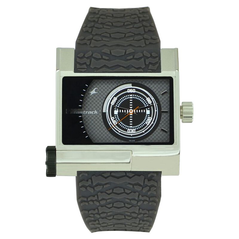 Fastrack Quartz Analog Grey Dial Plastic Strap Watch for Guys