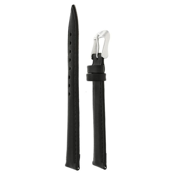 22 mm Black Genuine Leather Strap for Men - image number 2