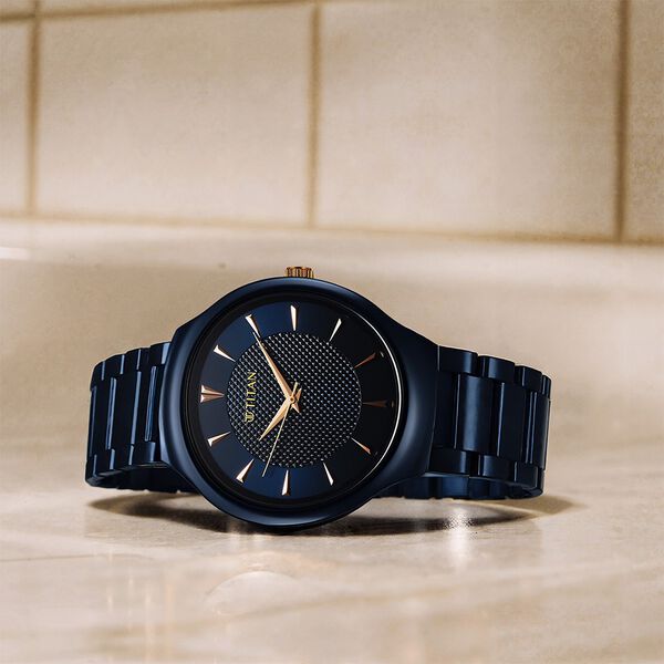 Titan Regalia Ceramics Quartz Analog Blue Dial Blue Color Ceramic Strap Watch For Men - image number 0