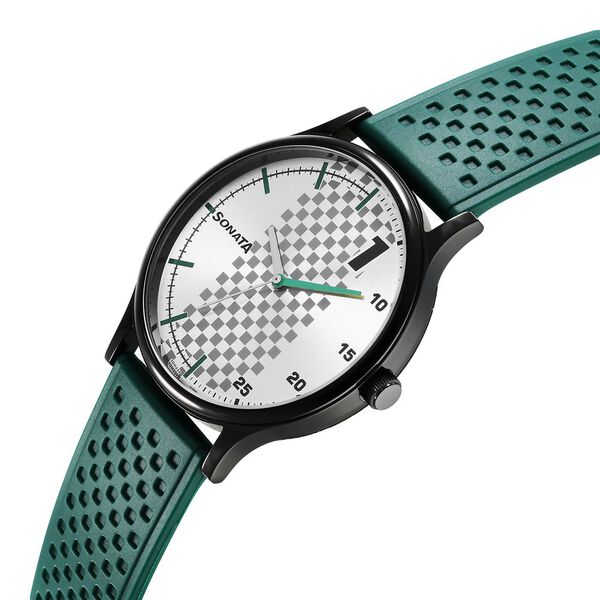 Sonata RPM Grey Dial Plastic Strap Watch for Men - image number 2