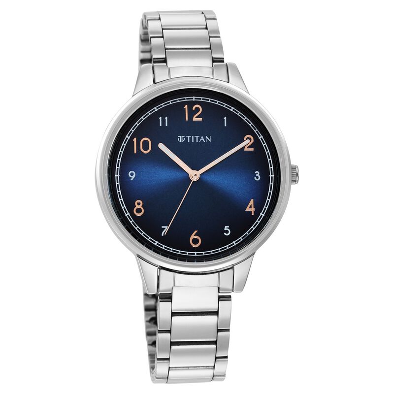 Titan Trendsetters Blue Dial Women Watch With Stainless Steel Strap - image number 0