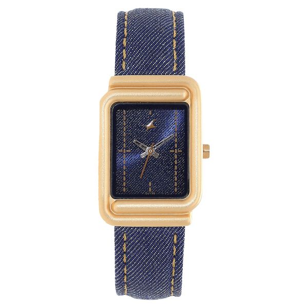 Fastrack Denim Quartz Analog Black Dial Denim Strap Watch for Girls - image number 0
