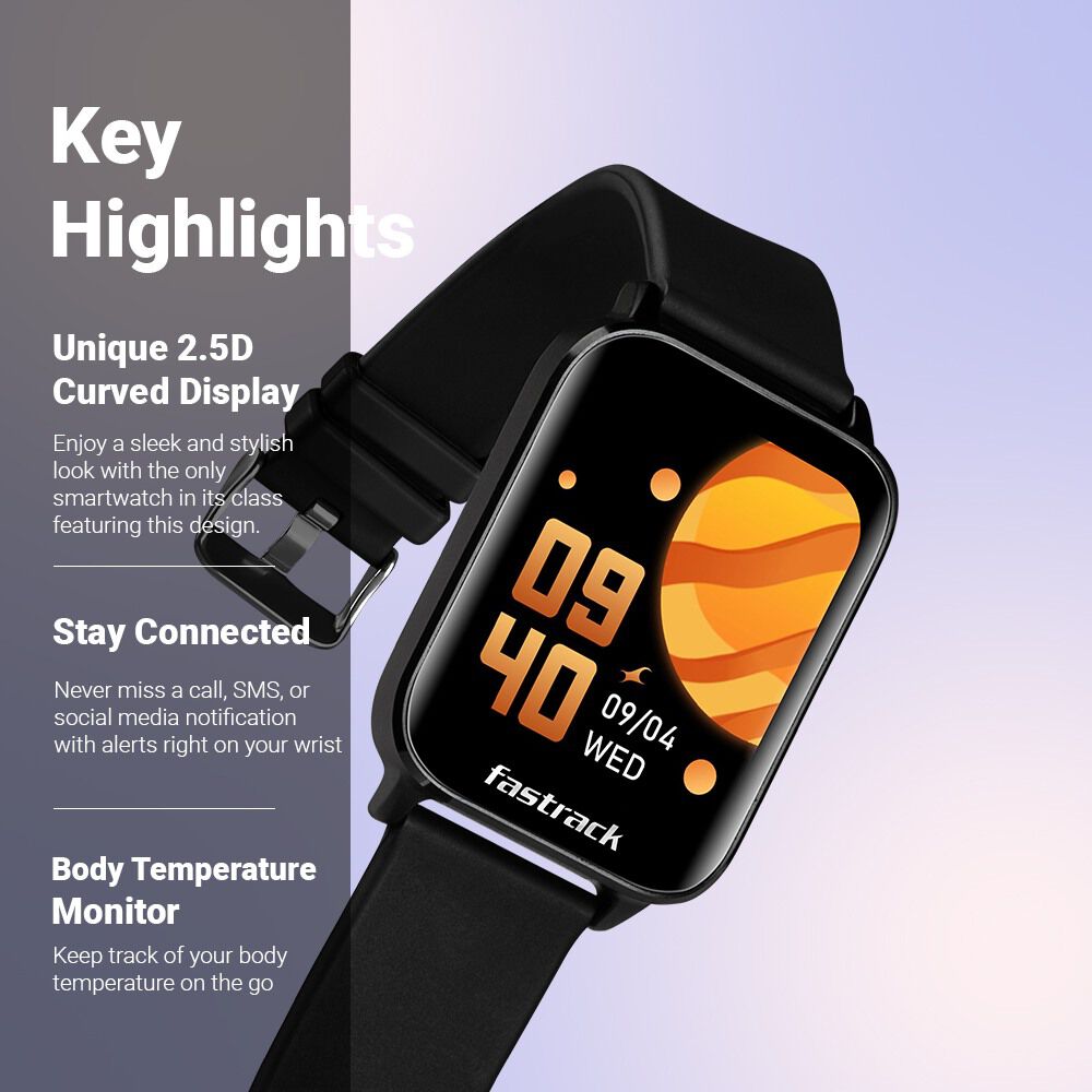 Buy Online Fastrack Reflex Curv Black Health Sleep Tracker with