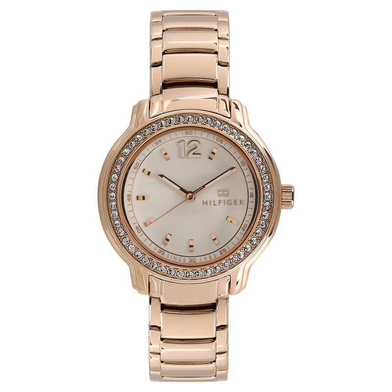 Buy Online Tommy Hilfiger Quartz Analog Silver Dial Metal Strap Watch ...