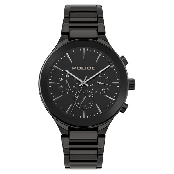 Police Quartz Multifunction Black Dial Metal Strap Watch for Men - image number 0