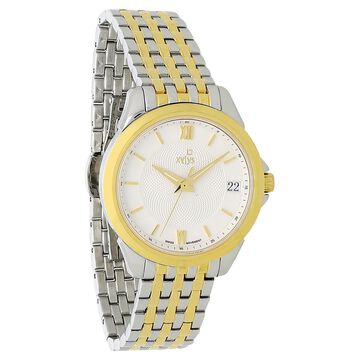 Xylys Swiss Analog with Date Two Toned Stainless Steel Strap White Dial Watch For Women