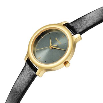Sonata Gold Edit Grey Dial Women Watch With Leather Strap