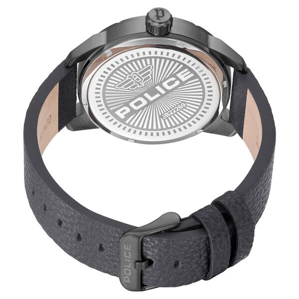 Police Quartz Analog with Date Grey Dial Leather Strap Watch for Men - image number 4