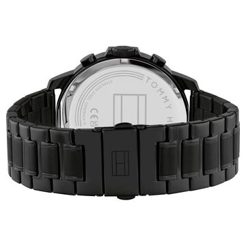 Tommy Hilfiger Multifunction Black Dial Stainless Steel Strap Watch for Men