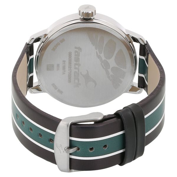Fastrack Varsity Quartz Analog Yellow Dial Leather Strap Watch for Guys - image number 3