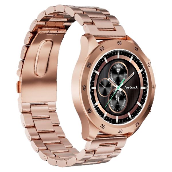 Fastrack Magnus FX2 Unisex Smart Watch With Rose Gold Metal Strap - image number 2