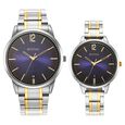 Titan Quartz Analog with Date Blue Dial Stainless Steel Strap Watch for Couple - image number 1