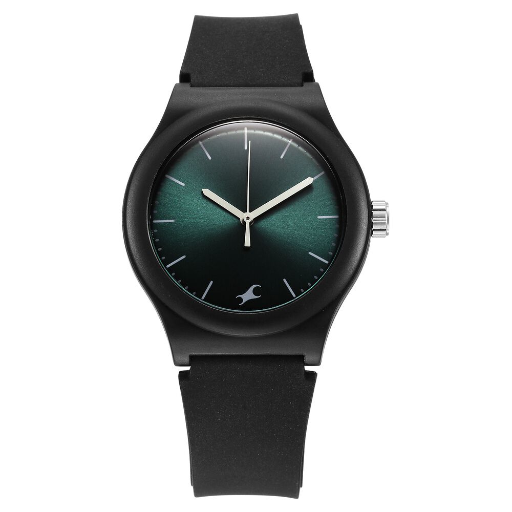 Fastrack Tees Urbanique Quartz Analog Green Dial Silicon Strap Watch For Girls-image-17