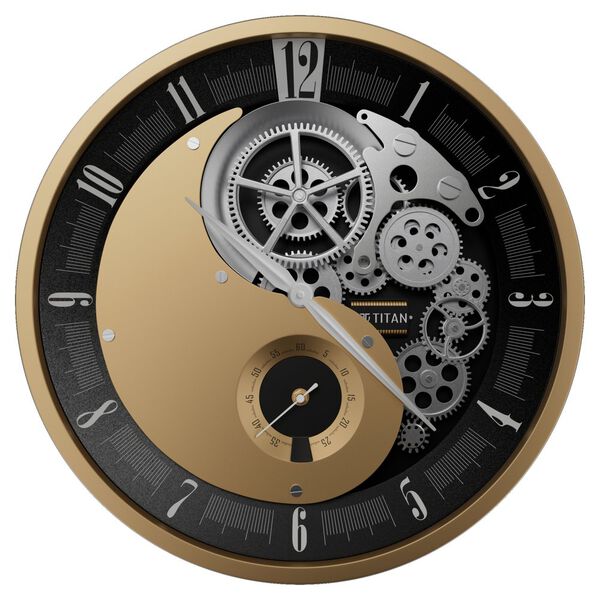 Titan Gear Wall Clock for Modern Homes With Silent Sweep Technology - 46 cm * 46 cm (Large) - image number 1