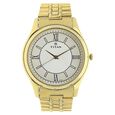 Titan Quartz Analog with Date Champagne Dial Stainless Steel Strap Watch for Men