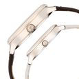 Titan Bandhan White and Mother of Pearl Dial Analog with Date Leather Strap watch for Couple - image number 3