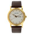 Sonata Quartz Analog Champagne Dial Metal Strap Watch for Men