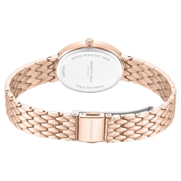 Kenneth Cole Quartz Analog White Dial Rose Gold Colour Stainless Steel Strap Watch For Women - image number 4