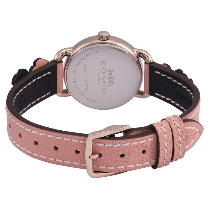 Coach Quartz Analog Off White Dial Leather Strap Watch for Women - image number 4