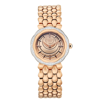 Titan Raga Paris, with Love Quartz Analog Rose Gold Dial Red Stainless Steel Strap Watch For Women