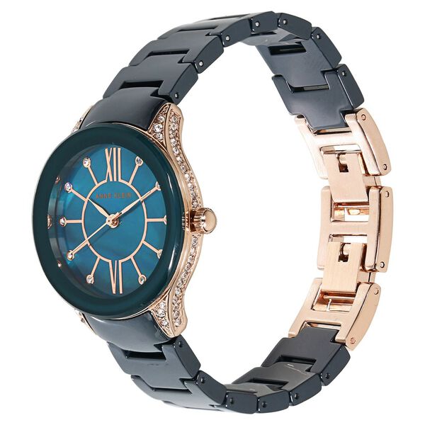 Buy Online Anne Klein Quartz Analog Blue Dial Ceramic Strap Watch