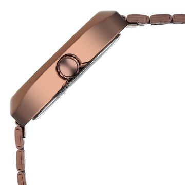 Fastrack Vyb Maverick Quartz Analog Brown Dial Metal Strap Watch For Guys