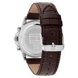 Tommy Hilfiger Quartz Multifunction White Dial Brown Leather Strap Watch For Men - image number 2