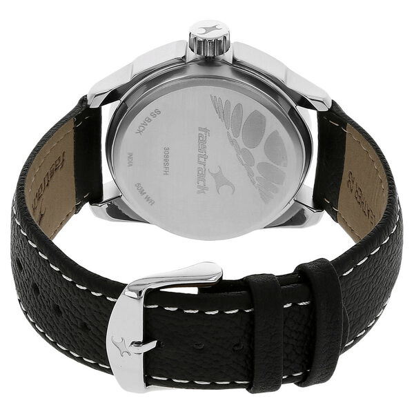 Fastrack Quartz Analog Black Dial Leather Strap Watch for Guys - image number 3