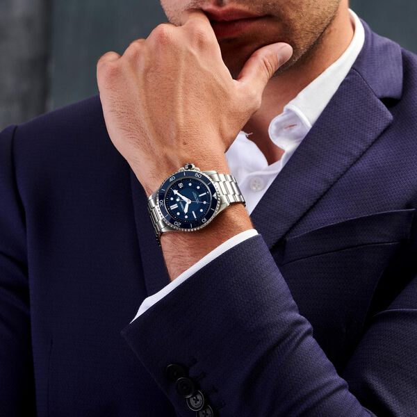 Cerruti 1881 Blue Dial Stainless Steel Strap Watch for Men - image number 6