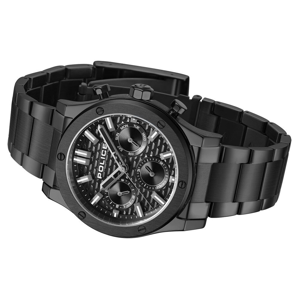 Buy Online Police Black Dial Quartz Multifunction Watch for Men