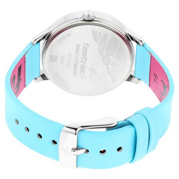 Fastrack Fit Outs Quartz Analog with Date Multicoloured Dial Leather Strap Watch for Girls