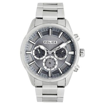 Police Quartz Multifunction Silver Dial Watch for Men