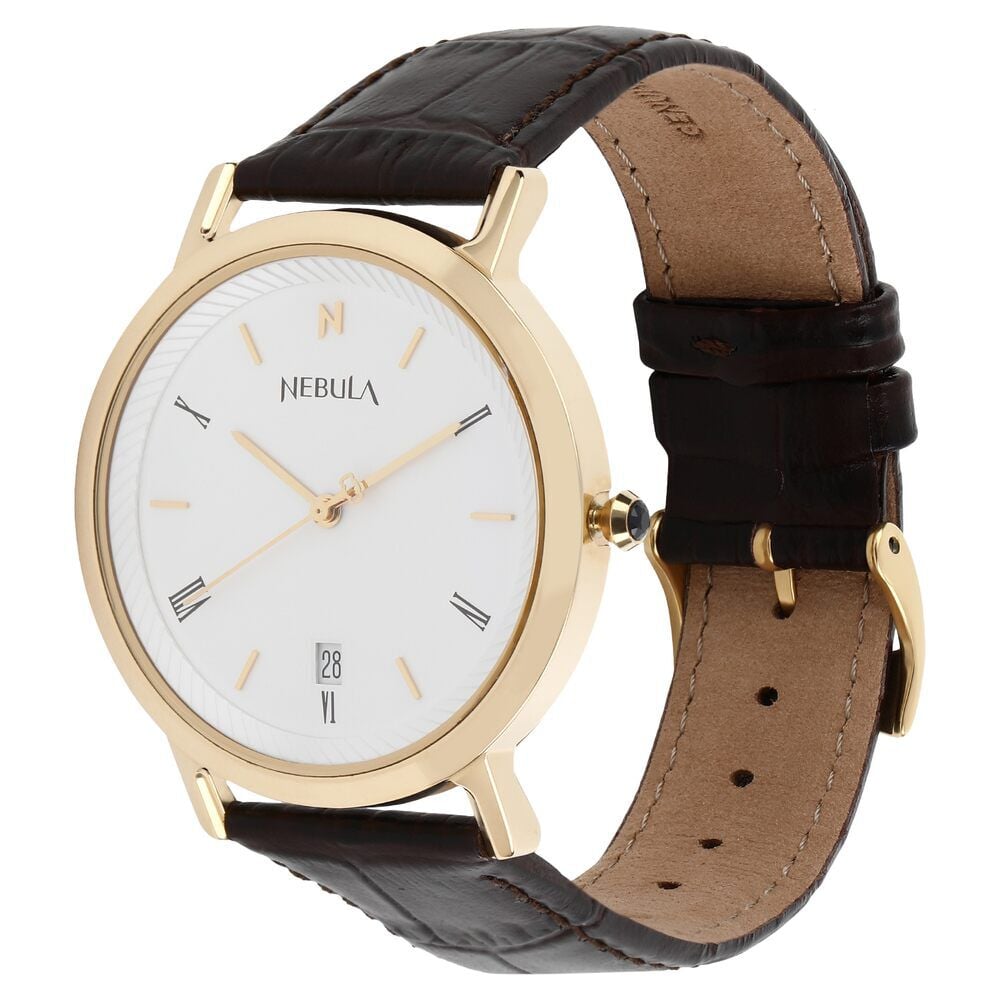 Buy Online Titan Nebula Quartz Analog with Date 18 Karat Solid