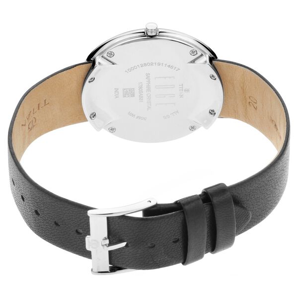 Titan Quartz Analog Silver Dial Leather Strap Watch for Men - image number 4