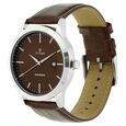 Titan Quartz Analog with Date Brown Dial Leather Strap Watch for Men - image number 1