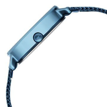 Fastrack Younique Quartz Analog Blue Dial Stainless Steel Strap Watch for Girls
