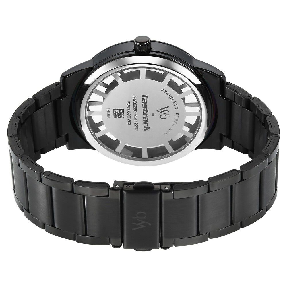 Buy Online Vyb Horizon By Fastrack Quartz Analog Black Dial Grey