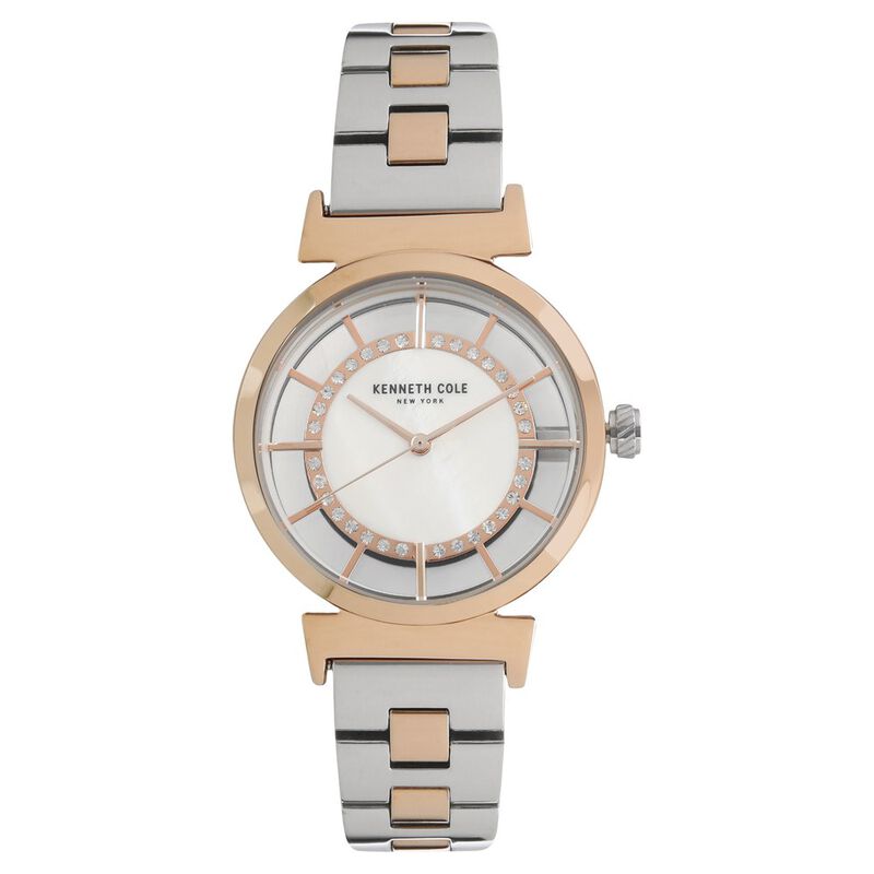 Kenneth Cole Quartz Analog Mother of Pearl Dial Stainless Steel Strap Watch for Women