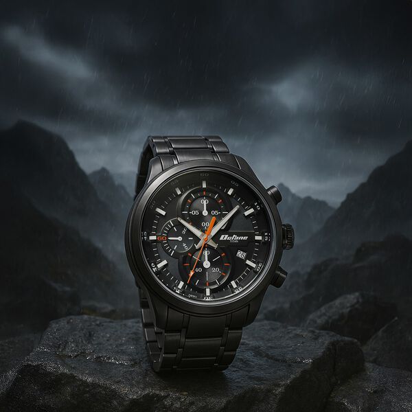 Titan Octane Primal Quartz Chronograph Grey Dial Grey Stainless Steel Strap Watch For Men - image number 0