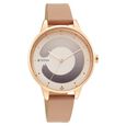 Titan Purple Glam It Up Rose Gold Dial Analog Leather Strap Watch for Women - image number 0
