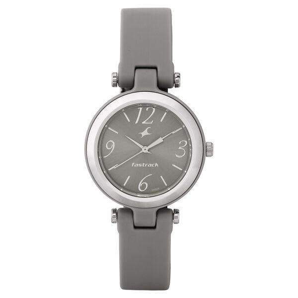 Fastrack Trendies Quartz Analog Grey Dial Silicone Strap Watch for Girls - image number 1